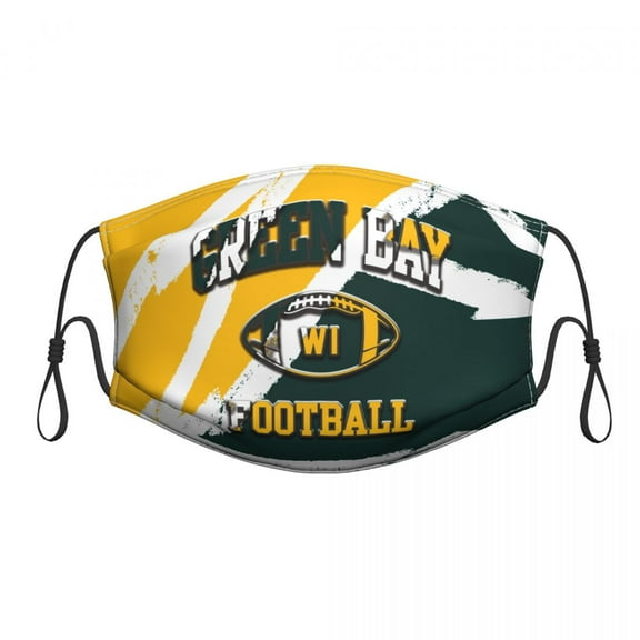 Adult WISCONSIN WI Green Bay City Sports Balaclava Face Cover Mask with Filter Adjustable Reusable  Masks for Men Women