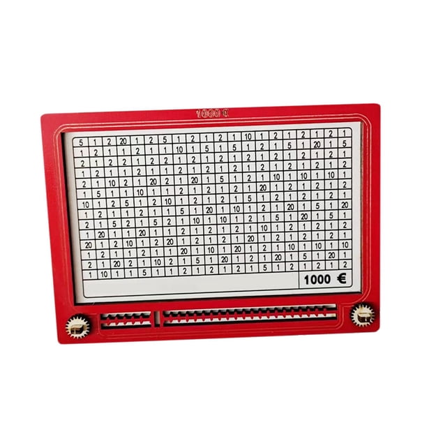 Hucha de madera para manualidades, hucha grande para adultos, niños y niñas. rojo 1000 euros