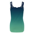 thumbnail image 6 of Gifts Usmixi Womens Tank Tops Plus Size Sexy Slim Going out Spaghetti Strap Tops Cami Shirts Summer Trendy Gradient Print U-Neck Sleeveless Shirts Blouse Green l, 6 of 6