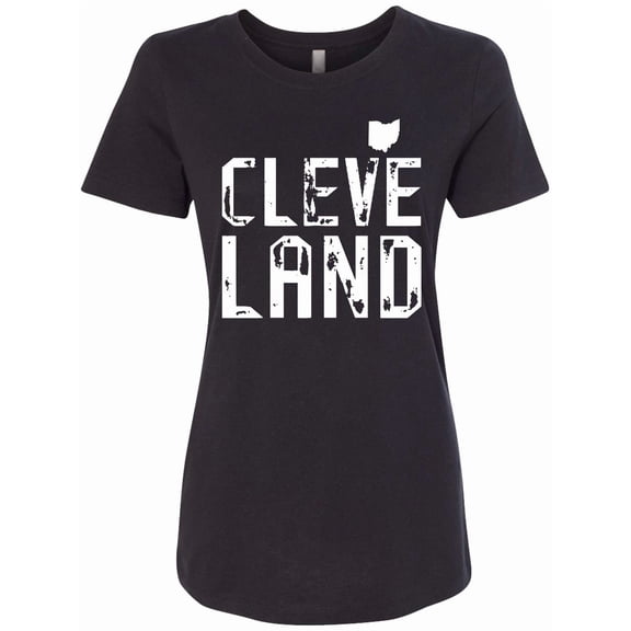 Inktastic Cleveland, Ohio Distressed Font Women's T-Shirt