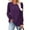 Purple&021127I, variant on Long Sleeve Ribbed Shirt Women Dressy Fitted Ruffle Trim Crew Sweater Women Knit Womens Pullover