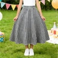 thumbnail image 5 of Edvintorg Clothes for Girls Fashion Plaid Elastic Waisted A-Line Maxi Skirt with Pockets Summer Casual Beach Skirts, 5 of 6