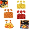 thumbnail image 4 of WeeWhimsy 20Pcs Artificial Carnations Flower,Yellow Orange Flower Heads Bulk with Stem,Silk Artificial Flower DIY Decor for Halloween,Day of The Dead,Mexican Party,Home Decor, 4 of 7