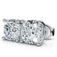 thumbnail image 2 of Pompeii 2Ct TW Cushion Cut Diamond Studs 14k Yellow Gold (G,VS2-SI1), 2 of 6