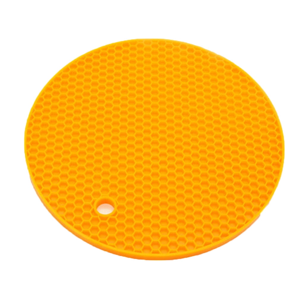 2Pack Rubber NonSlip Heat Resistant Mat Colorful Round Coaster Cushion