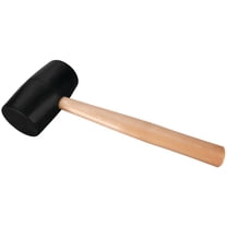 Performance Tool 1466 Durable Hard Rubber Head Mallet with Ergonomic Wood Handle for Woodworking, Construction and DIY Projects