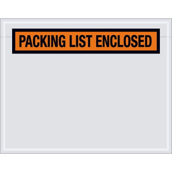Aviditi PL19 Pre-Printed Envelope, Packing List Enclosed, 7 Length x 5-1/2 Width x 2 mil Thick, Orange (Case of 1000) by Aviditi CA1