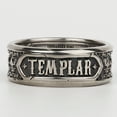 thumbnail image 2 of Starforged Black Templar Warhammer Ring of Crusader Vows Silver Empire Champion Ring, 2 of 5