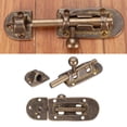 thumbnail image 3 of Cerrojo de barril de cobre, cerradura de hebilla de barril sólido con tornillos, cerraduras de puerta de granero grandes, bronce, 3 of 5