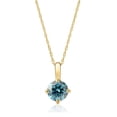 thumbnail image 3 of Pompeii 1Ct Blue Diamond Solitaire Pendant in 14K White or Yellow Gold Lab Grown, 3 of 3
