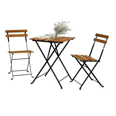 UBesGoo 3-Piece Patio Bistro Set Folding Table and Chairs