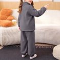 thumbnail image 7 of Sweatsuits 2 Piece Outfits for Boys Girls Long Sleeve Top and Sweatpant Pant Sets Comfy Fall Clothes Sportswear (5 Years, Dark Gray #A), 7 of 7