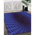 thumbnail image 2 of Ahgly Company Indoor Rectangle Patterned Blue Orchid Blue Area Rugs, 6' x 9', 2 of 6