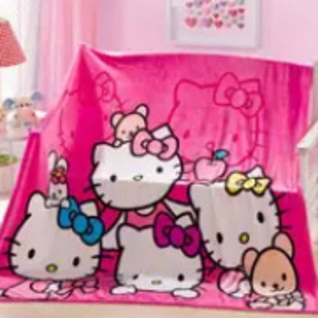 Manta de Hello Kittys con dibujos de Disney, bonitas mantas para siesta de bebé, ropa de cama de franela de Anime suave y cálida para la piel, suministro para el hogar