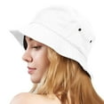 thumbnail image 2 of TZ Promise Unisex Bucket Hat for Women Men 100% Cotton Denim Packable Summer Travel Beach Sun, 2 of 3