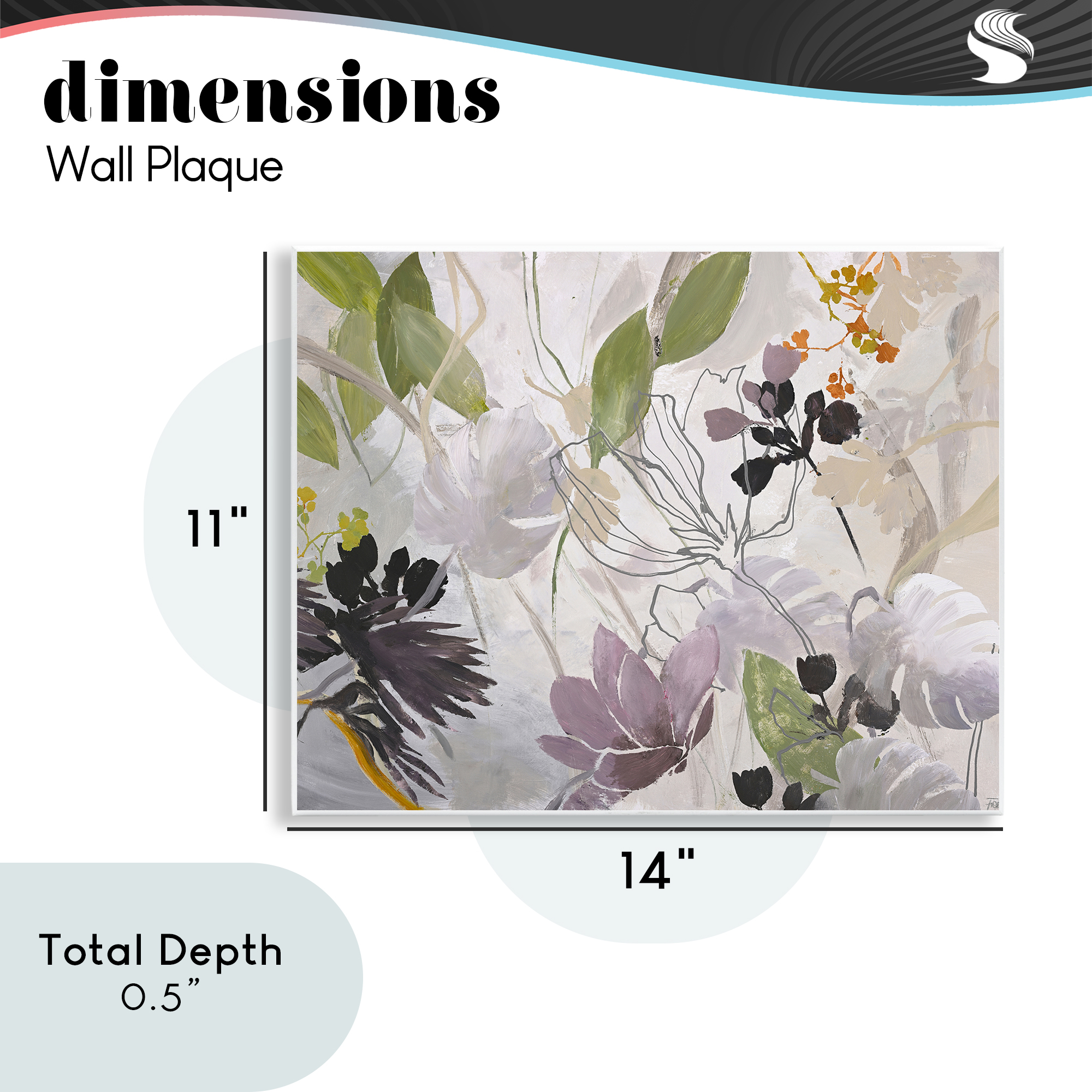 Soft Spring Organic Flora Wall Plaque Art, design by Design Fabrikken