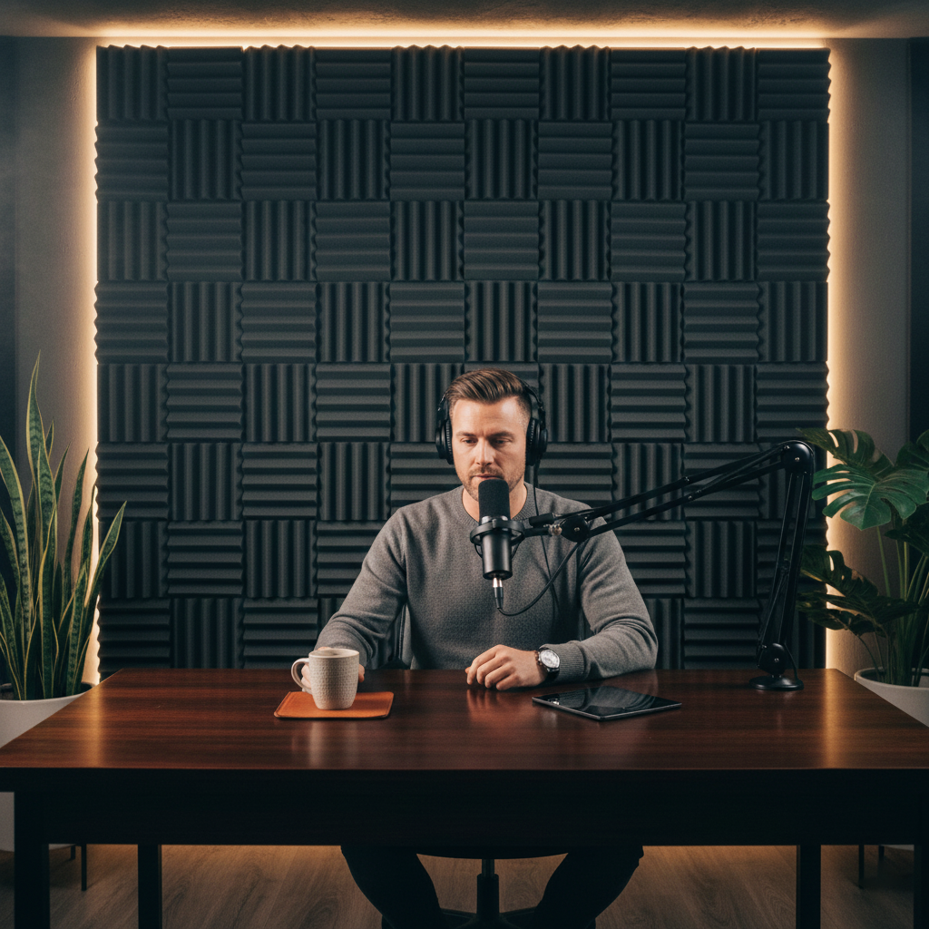 AK Trading Co Acoustic Foam Panels Soundproof Wedge Tiles 12 x 12 x 2 Inches Pack of 48