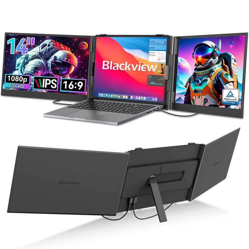 S2 Laptop Screen Extender, 14'' Triple Screen Monitor Extender
