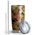 thumbnail image 2 of 20oz Tumblers Autumn Fall Leaves Pattern Stainless Steel Vacuum Insulated Double Wall Travel Tumbler Cups Mug with Lid and Straw,Cleaning Brush for Cold & Hot Drinks, 2 of 7