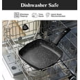 thumbnail image 3 of Koch Systeme CS 9.5 inch Nonstick Frying Pan with Lid, Square Omelet Pans, Compatible with All Stovetops, Black, 3 of 9