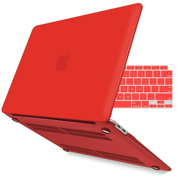 IBENZER 2022 2021 MacBook Air 13 inch Case M1 A2337 A2179 A1932 Plastic Hard Shell Case with Keyboard Cover for Apple Mac Air 13 with Touch ID (2018-2022), Red, W-AT13-RD 1