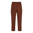 thumbnail image 5 of Frostluinai Mens Cotton Linen Pants with Pocket Drawstring Elastic Waist Beach Pants Solid Baggy Straight Leg Pants Big and Tall Harem Pants, 5 of 6