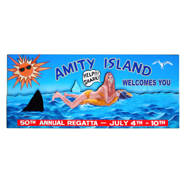 Universal Studios Jaws Shark Amity Island Welcome You Wood Sign New ...