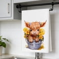 thumbnail image 4 of Gumesh Highland Cow Kitchen Towels 2-Pack – 25.9x17.7 Inch Super Absorbent Dish Cloths, Farmhouse Tea Towels for Drying Dishes, Hand Towels for Bathroom, 4 of 6