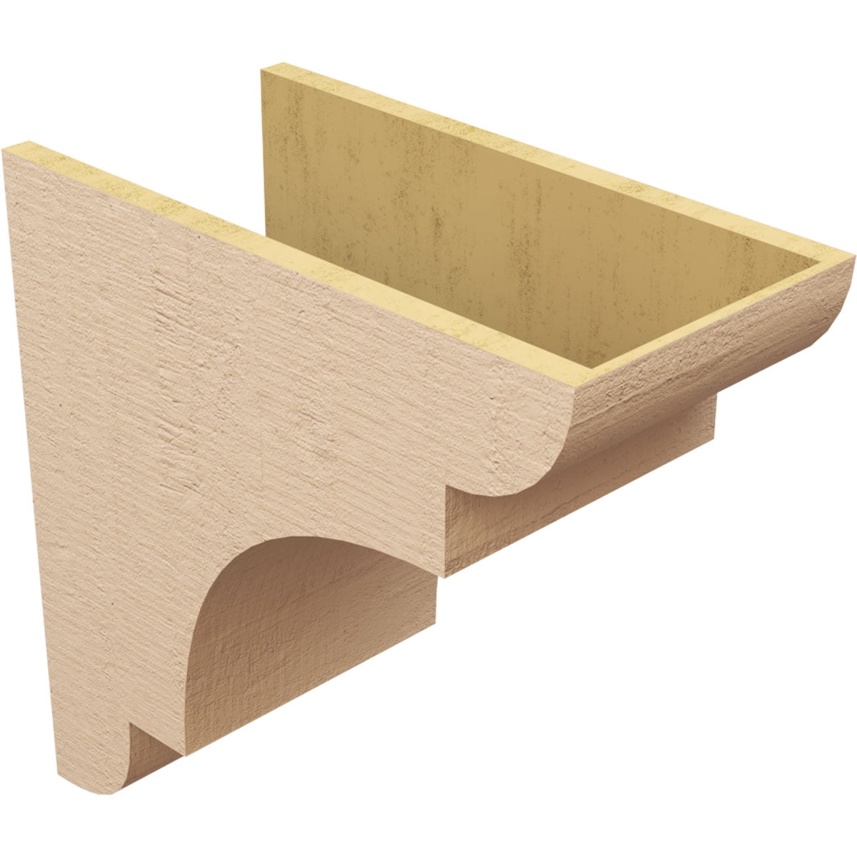 11"W x 22"D x 22"H Classic New Brighton Rough Cedar Woodgrain TimberThane Corbel, Primed Tan