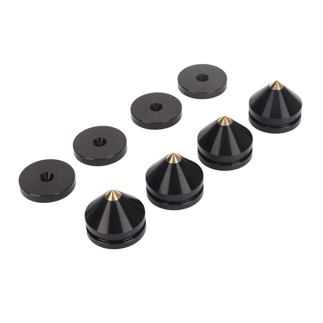 4Pcs Speaker Isolation Feet Pads, Aluminum Alloy Non Skid Speaker Spike Isolation Feet Shockproof Speaker Spike Pads For Turntable Subwoofer Speaker Amps CD DVD Player