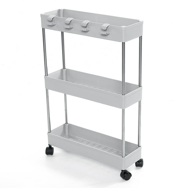 Slim Storage Cart Slim Slide Out 3 4 Tier Storage Tower With Wheels For Kitchen Bathroom Laundry Narrow Places Walmart Com Walmart Com