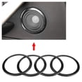 thumbnail image 4 of Door Speaker Ring Cover, Lightweight Abrasion Resistant 4Pcs Speaker Ring Trim Colorfast  For Car Modification, 4 of 8