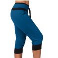 thumbnail image 6 of Stamzod Womens Leggings Fashion Patchwork Summer High Waisted Plus Size Leggings Casual Slim Fitting Yoga Gym Capri Leggings for Women Dark Blue XXXXL, 6 of 7