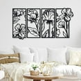 thumbnail image 3 of HELLOYOUNG Gothic Metal Wall Art Set of 4, Black Floral Scrollwork Decor for Living Room Bedroom Office, Vintage Farmhouse Dark Academia Home Decor, 3 of 8