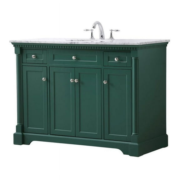 48 inch single bathroom vanity set in green