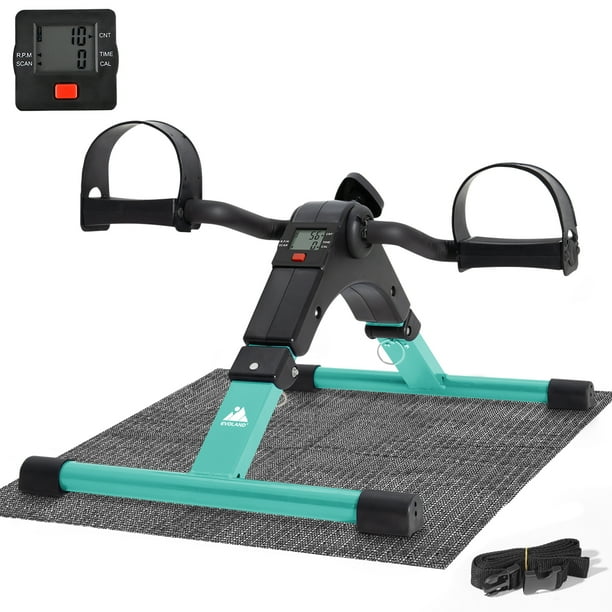 Evoland Pedal Exerciser Folding Mini Exercise Bike Under Desk Exercise Bike with LCD Display Walmart Business Supplies