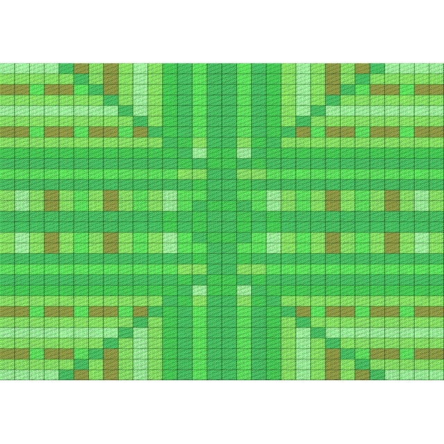 Ahgly Company Machine Washable Indoor Rectangle Transitional Neon Green Area Rugs, 7' x 10'