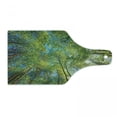 thumbnail image 1 of Forest Cutting Board, Evergreen Back Nature Area Mother Earth Lime Trunk Mangrove Flora Willow Photography, Decorative Tempered Glass Cutting and Serving Board, Wine Bottle Shape, Green, by Ambesonne, 1 of 1
