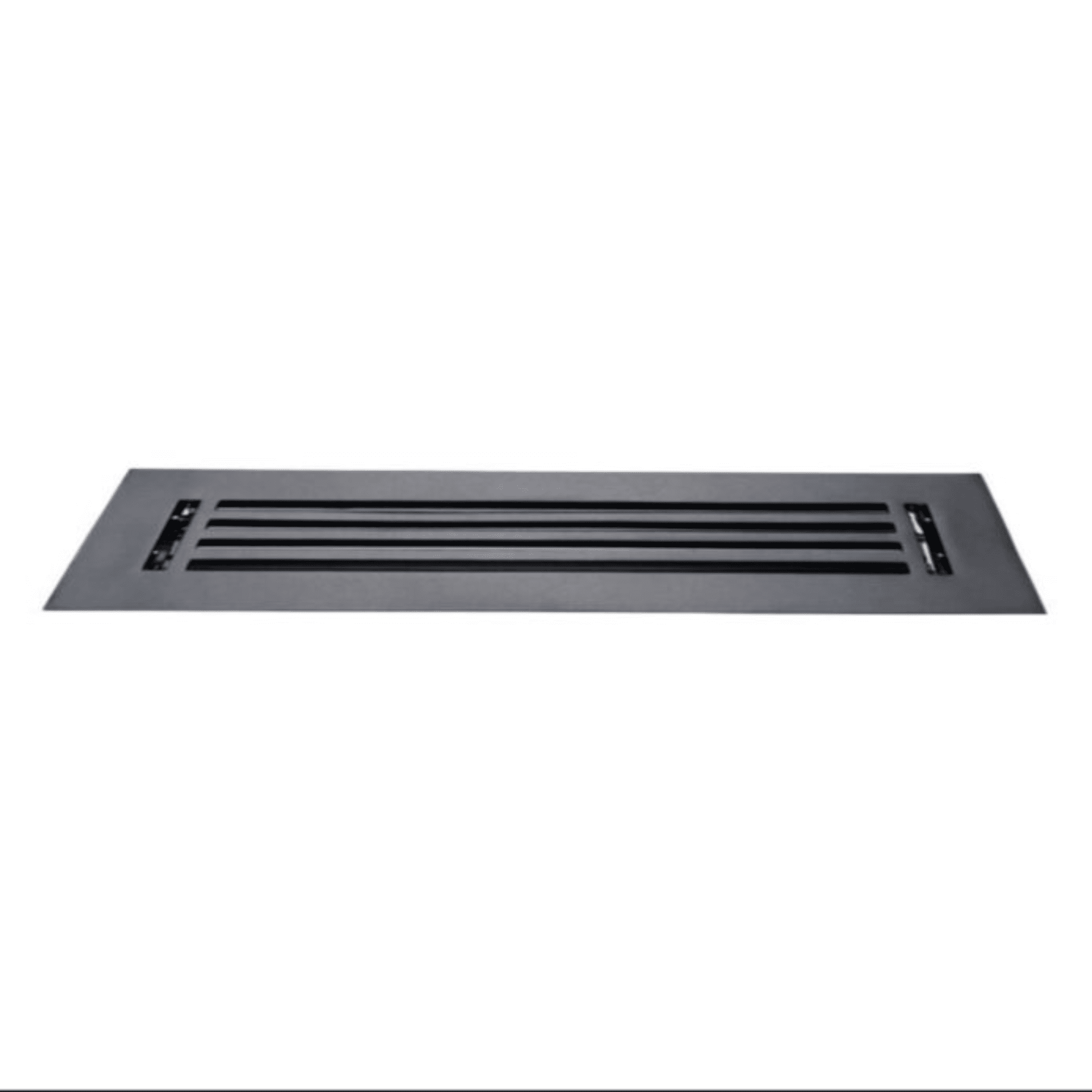 2"x10" (Duct Opening) Cast Aluminum | All Metal | Walkable | Heavy Duty | Floor Register with Air Control Feature, Overall (Overall 4"x12") By Caststo- Model Express, No Holes