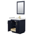thumbnail image 3 of Wyndham Collection Miranda 30" Wood Single Bathroom Vanity in Blue/Brushed Gold, 3 of 7