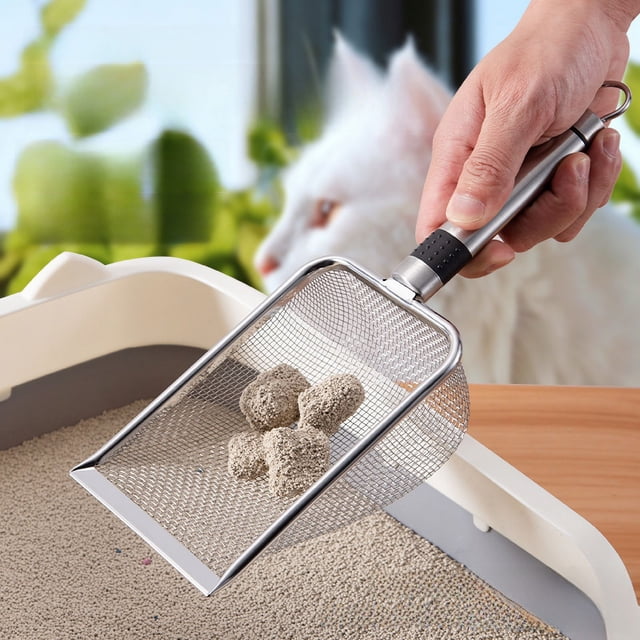 Pala para arena para gatos, pala para arena para gatos de bentonita, pala para arena para gatos de agujero grande, pala para arena para gatos de rutina de 4,3/5,0 mm, pala para arena para mascotas