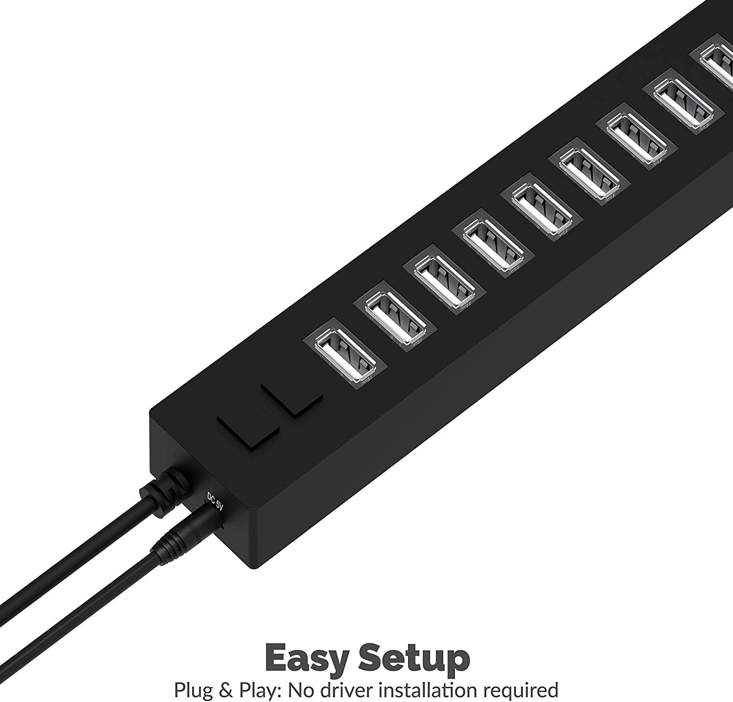 HB-U14P-R Sabrent USB 2.0 13-Port Hub 2 Control Switches with AC Adapter