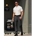 thumbnail image 4 of COOFANDY Men's Classic Fit Dress Pants Flat Front Straight Formal Pants Wrinkle Free Expandable Waist Suit Pants, 4 of 6