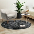 thumbnail image 5 of YEERSWAG 4'x4' Round Rugs for Bedroom,Fluffy Circle Rugs for Living Room,Home Decor Shaggy Carpet Fuzzy Plush Rug, 5 of 8