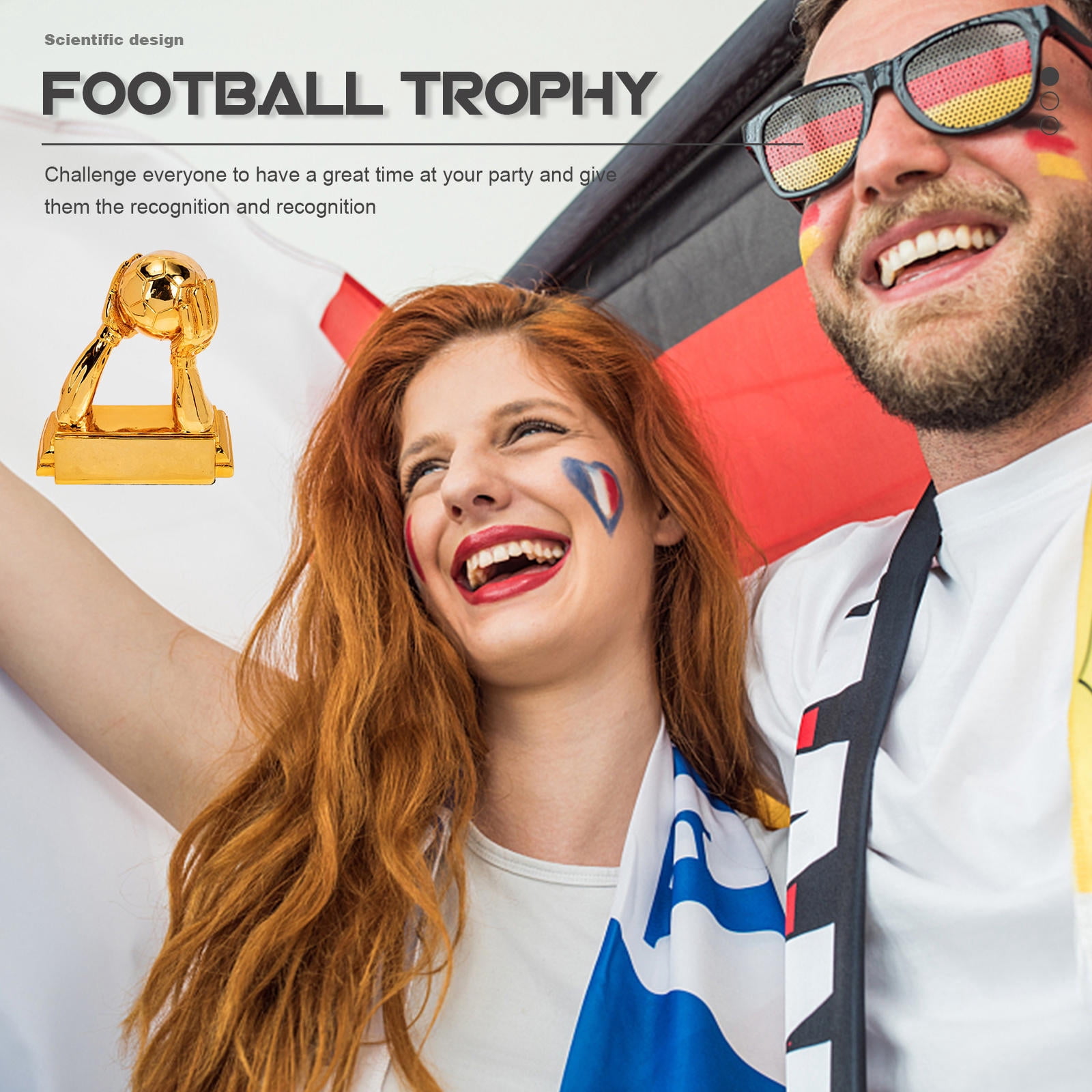 BESTYASH Golden Soccer Football Trophy Resin Award for Sports Competitions, Player Recognition, and Home or Office Display