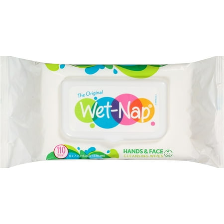 Body Electrical Wiper - (3 pack) Wet-Nap Hands & Face Cleansing Wipes, 110 Count