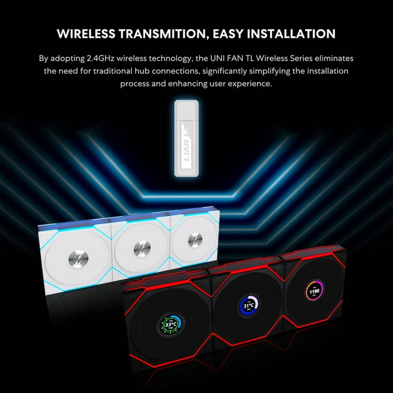 Lian-Li UNI FAN TL Wireless 120mm ARGB Case Fan with Controller