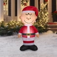 thumbnail image 2 of 5 ft Charlie Brown in Santa Outfit Christmas Airblown Yard Inflatable, Multicolor, by Peanuts, 2 of 6