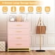 thumbnail image 2 of De madera 4-cajón dorm cómoda: compact chest moderno metal handles, durable mdf construction, elegant textured finish clothes almacenamiento & organization, estilizado para & practical design..., 2 of 5