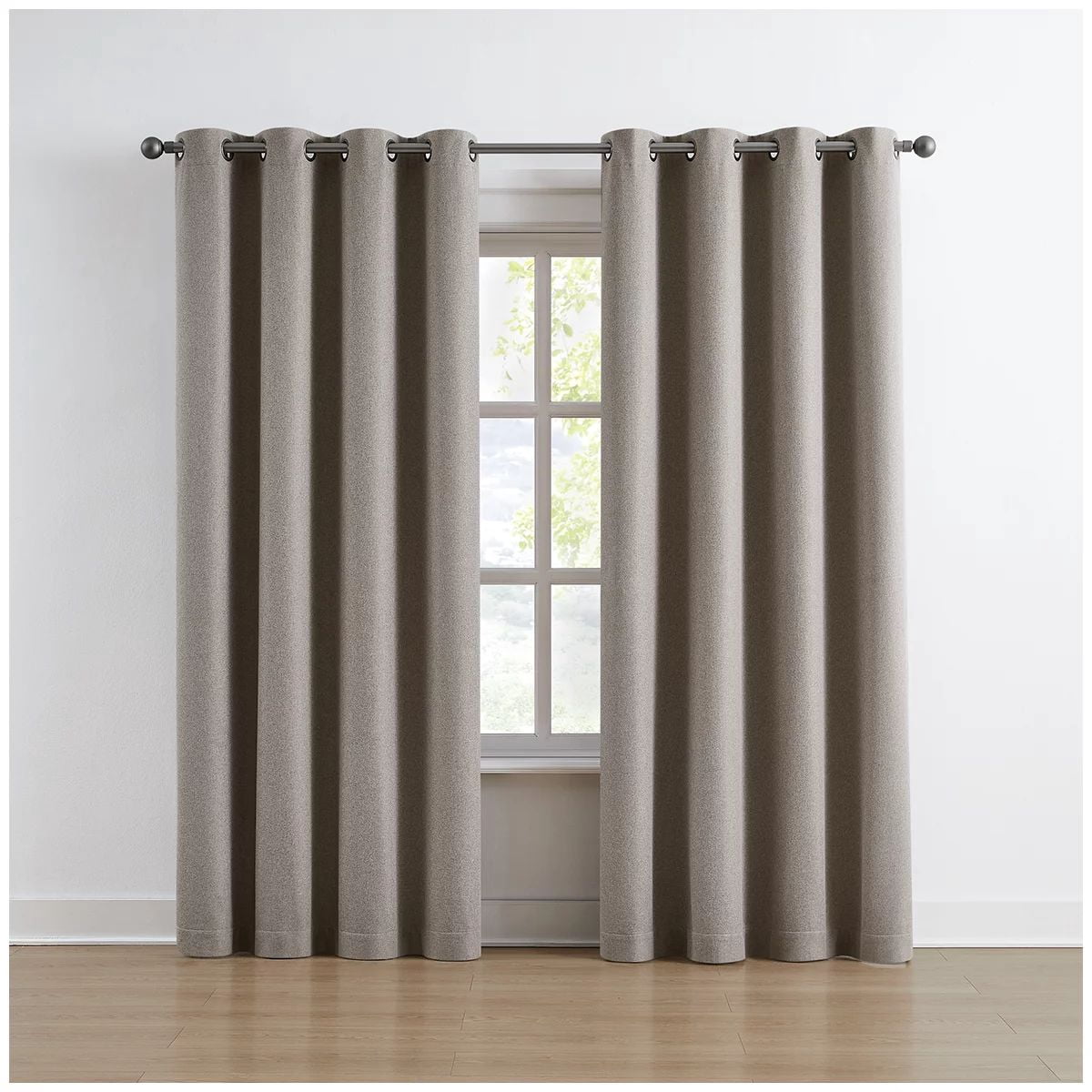 Piper 100% Blackout Curtain 2Pk Each Panel 52 in x 84 in Beige